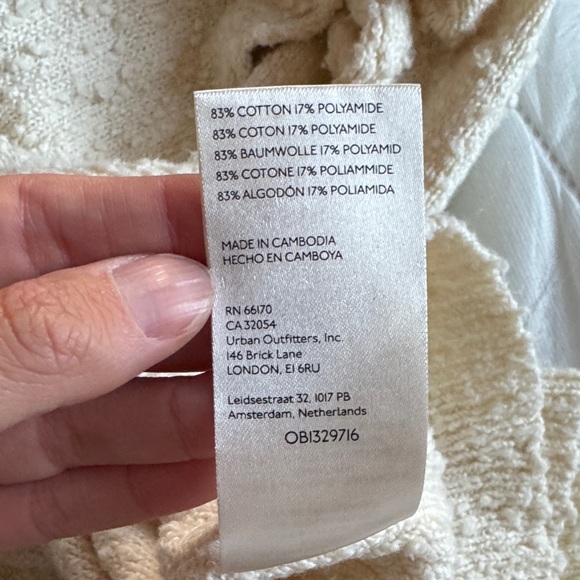 Free People Cream Textured Cardigan - Picture 4 of 4